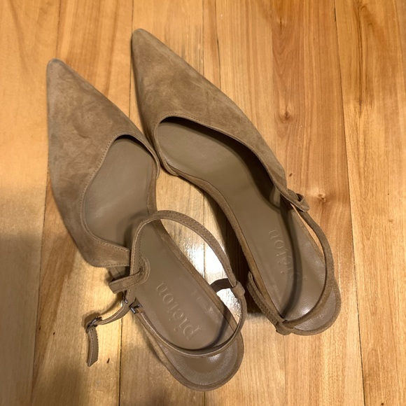 Pieton DAKAR low strap pumps_camel suede 7 - Picture 5 of 10